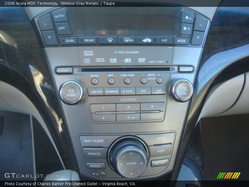 Nimbus Gray Metallic / Taupe 2008 Acura MDX Technology