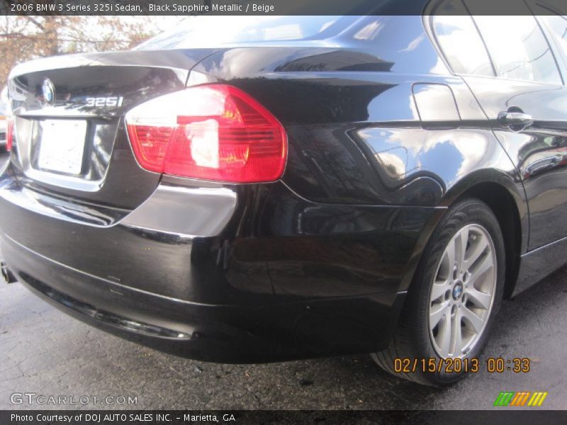 Black Sapphire Metallic / Beige 2006 BMW 3 Series 325i Sedan