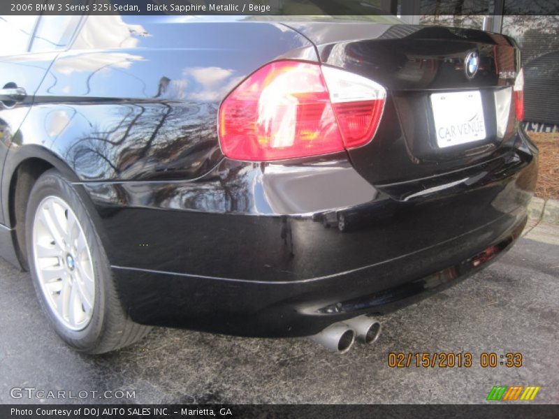 Black Sapphire Metallic / Beige 2006 BMW 3 Series 325i Sedan