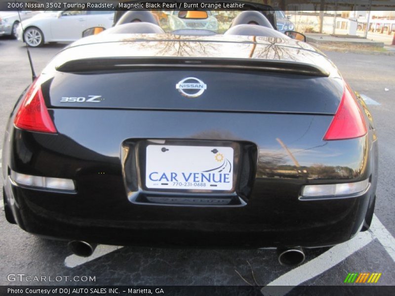 Magnetic Black Pearl / Burnt Orange Leather 2006 Nissan 350Z Touring Roadster