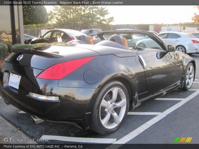 Magnetic Black Pearl / Burnt Orange Leather 2006 Nissan 350Z Touring Roadster