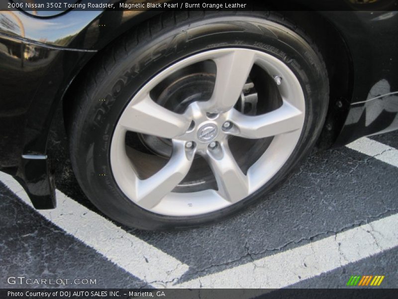 Magnetic Black Pearl / Burnt Orange Leather 2006 Nissan 350Z Touring Roadster