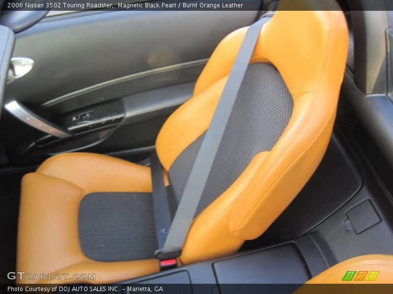 Magnetic Black Pearl / Burnt Orange Leather 2006 Nissan 350Z Touring Roadster