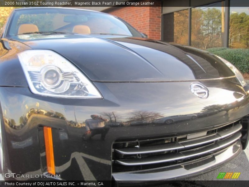 Magnetic Black Pearl / Burnt Orange Leather 2006 Nissan 350Z Touring Roadster