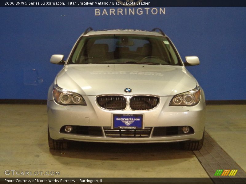 Titanium Silver Metallic / Black Dakota Leather 2006 BMW 5 Series 530xi Wagon