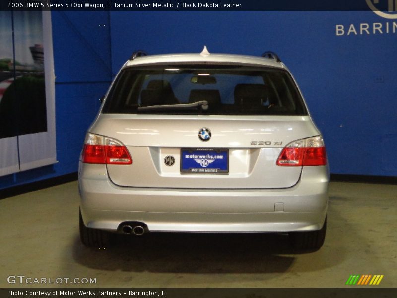 Titanium Silver Metallic / Black Dakota Leather 2006 BMW 5 Series 530xi Wagon