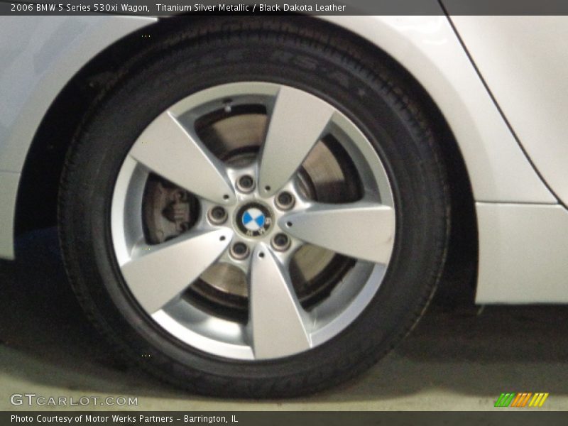 Titanium Silver Metallic / Black Dakota Leather 2006 BMW 5 Series 530xi Wagon