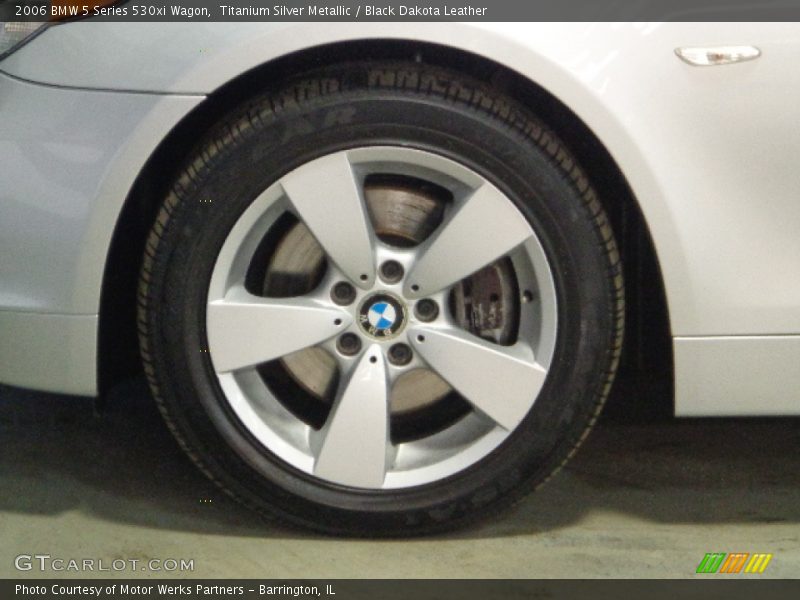 Titanium Silver Metallic / Black Dakota Leather 2006 BMW 5 Series 530xi Wagon