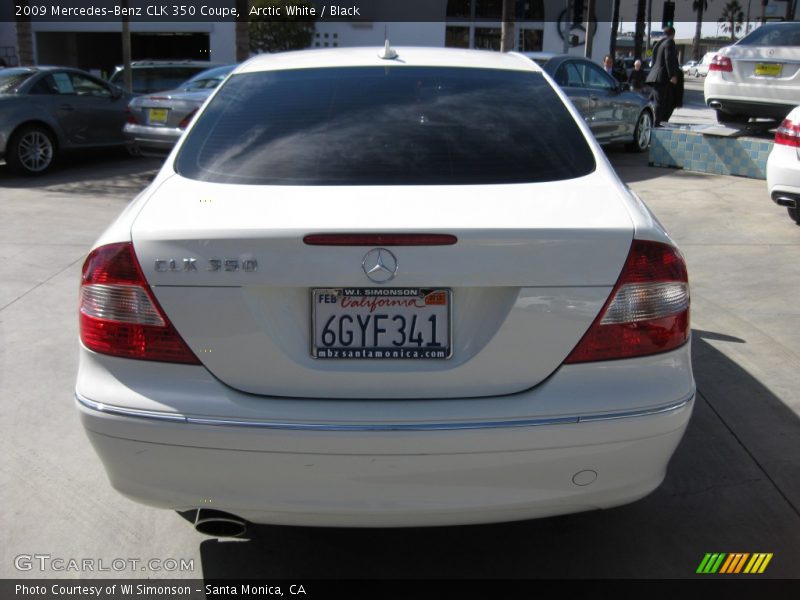 Arctic White / Black 2009 Mercedes-Benz CLK 350 Coupe