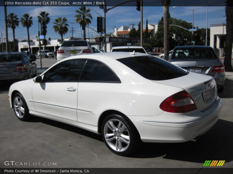 Arctic White / Black 2009 Mercedes-Benz CLK 350 Coupe