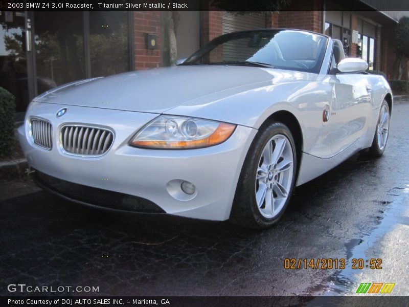 Titanium Silver Metallic / Black 2003 BMW Z4 3.0i Roadster