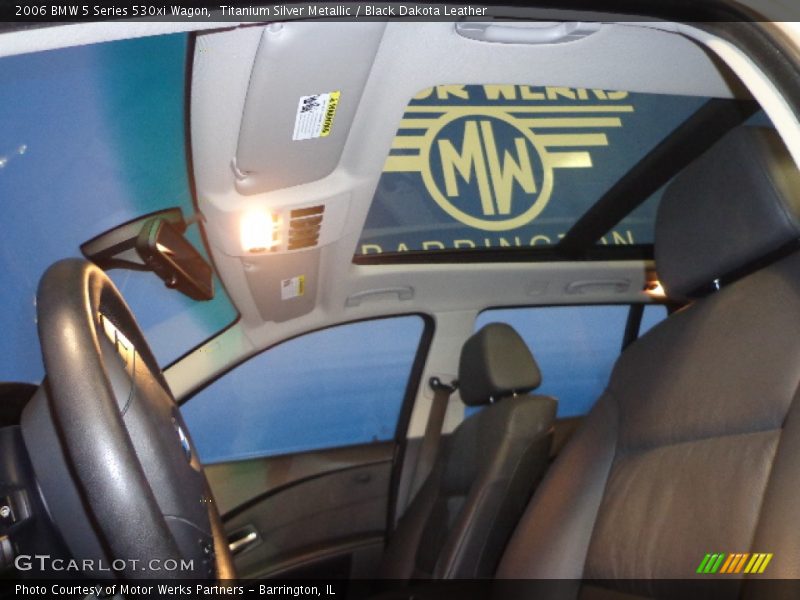 Titanium Silver Metallic / Black Dakota Leather 2006 BMW 5 Series 530xi Wagon