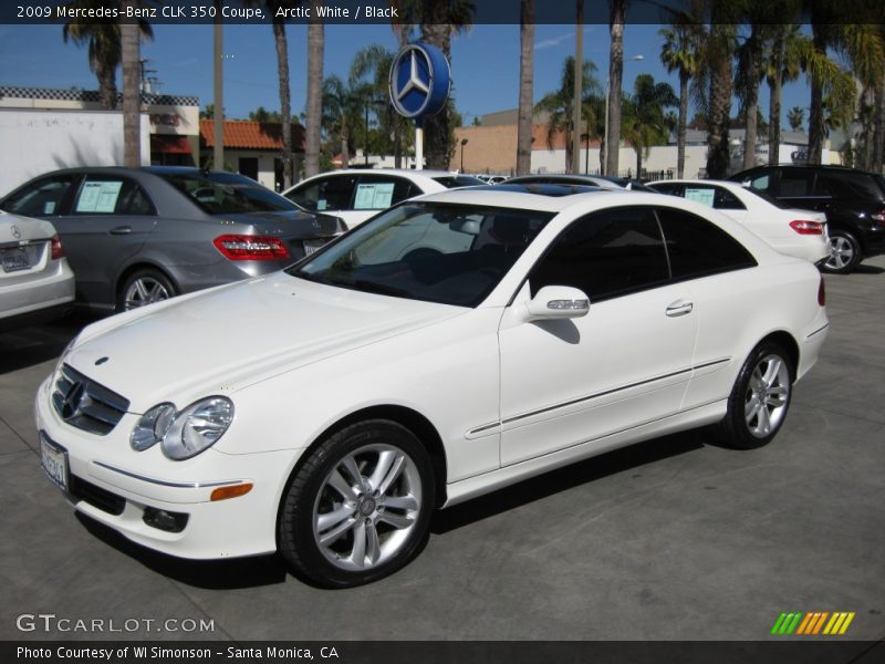 Arctic White / Black 2009 Mercedes-Benz CLK 350 Coupe