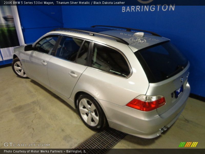 Titanium Silver Metallic / Black Dakota Leather 2006 BMW 5 Series 530xi Wagon