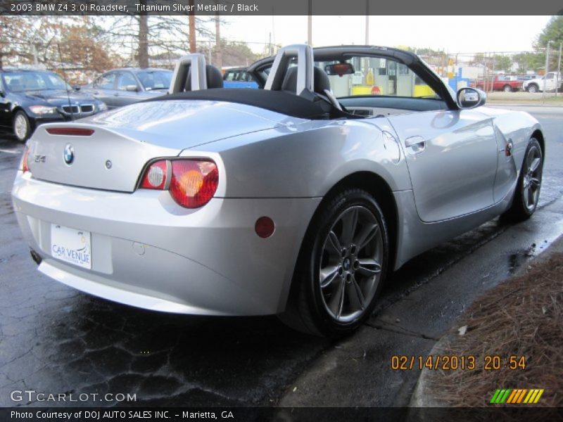 Titanium Silver Metallic / Black 2003 BMW Z4 3.0i Roadster