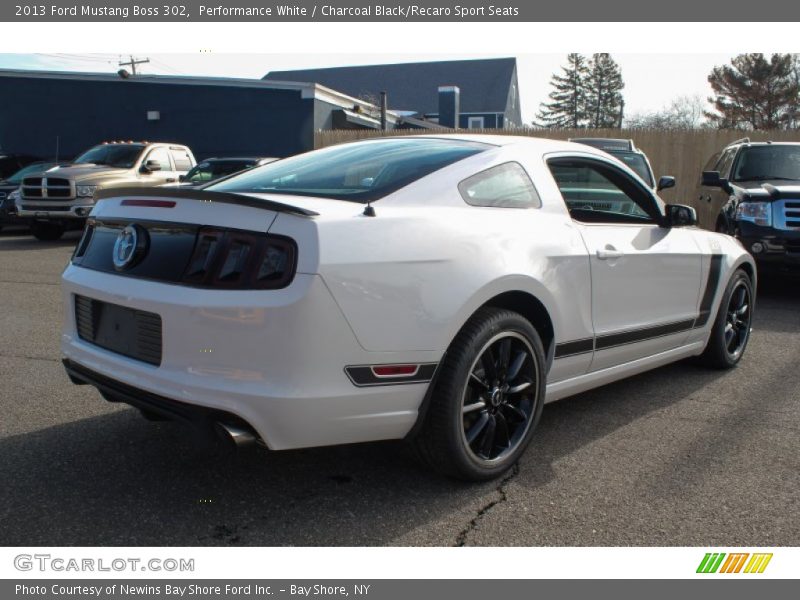 Performance White / Charcoal Black/Recaro Sport Seats 2013 Ford Mustang Boss 302