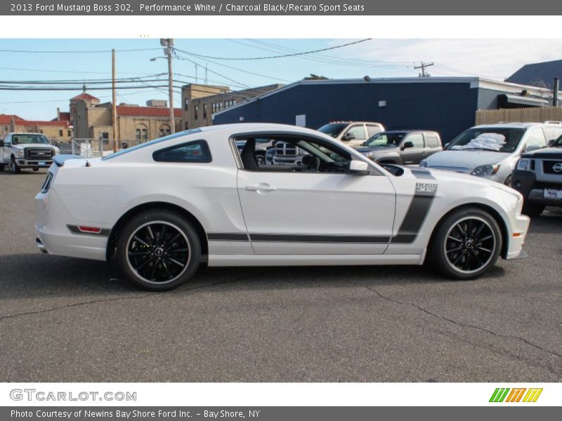 Performance White / Charcoal Black/Recaro Sport Seats 2013 Ford Mustang Boss 302