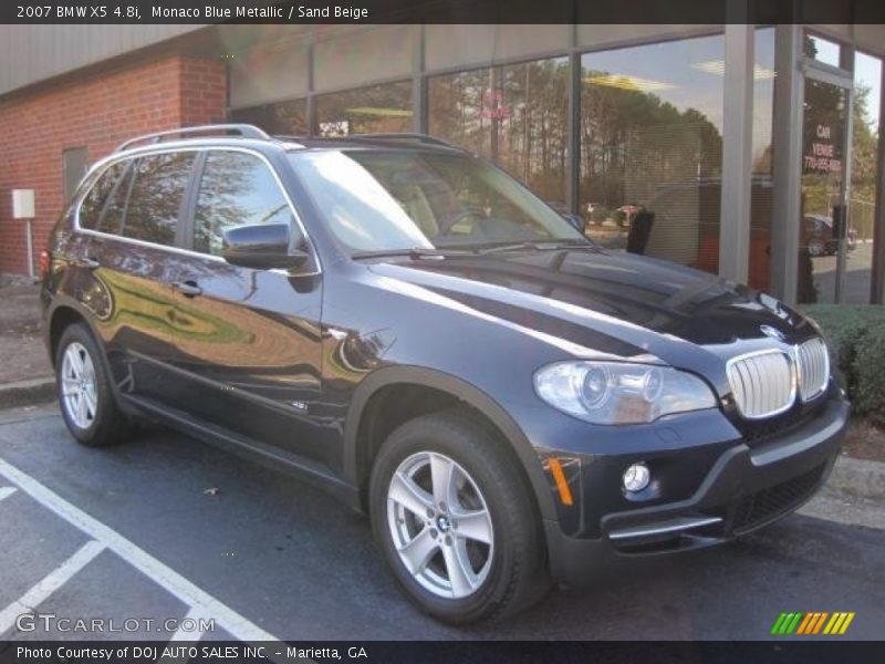 Monaco Blue Metallic / Sand Beige 2007 BMW X5 4.8i