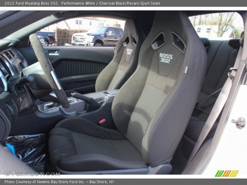 Performance White / Charcoal Black/Recaro Sport Seats 2013 Ford Mustang Boss 302