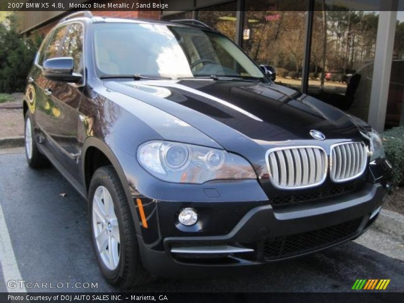Monaco Blue Metallic / Sand Beige 2007 BMW X5 4.8i