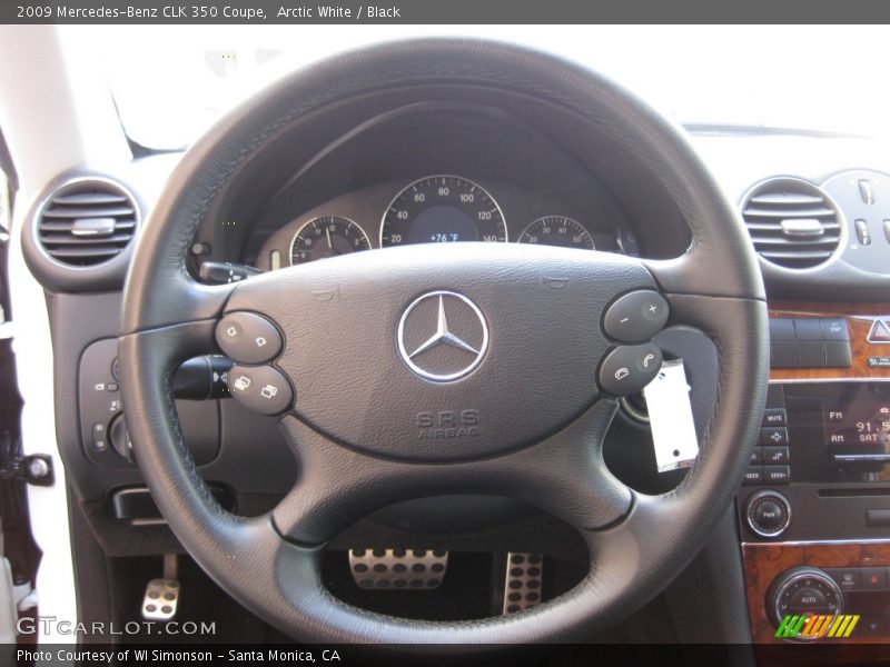 Arctic White / Black 2009 Mercedes-Benz CLK 350 Coupe