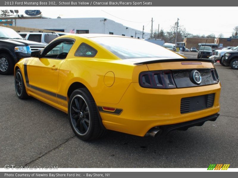 School Bus Yellow / Charcoal Black/Recaro Sport Seats 2013 Ford Mustang Boss 302