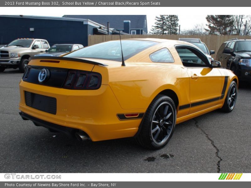 School Bus Yellow / Charcoal Black/Recaro Sport Seats 2013 Ford Mustang Boss 302