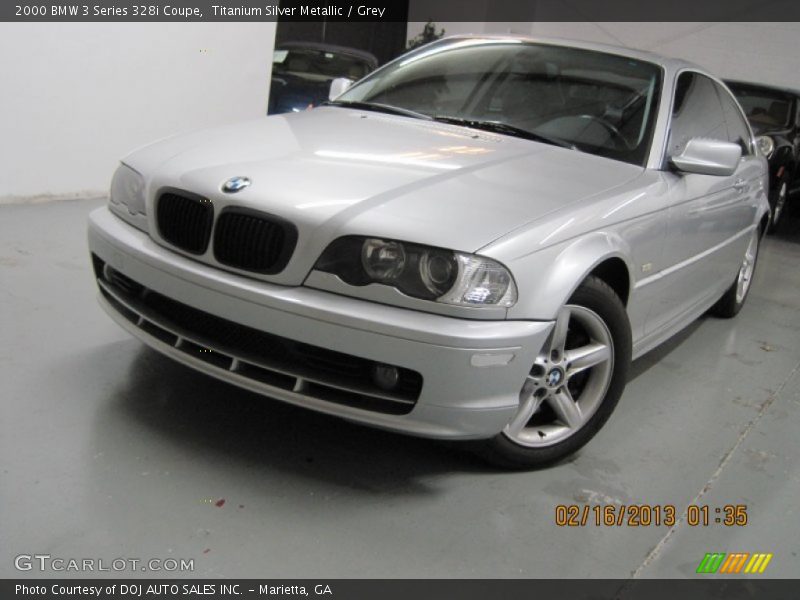 Titanium Silver Metallic / Grey 2000 BMW 3 Series 328i Coupe