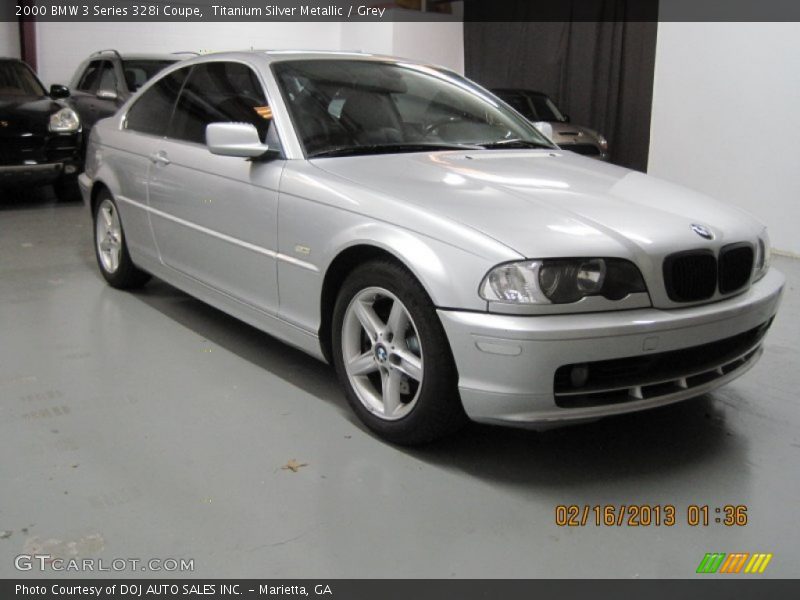 Titanium Silver Metallic / Grey 2000 BMW 3 Series 328i Coupe