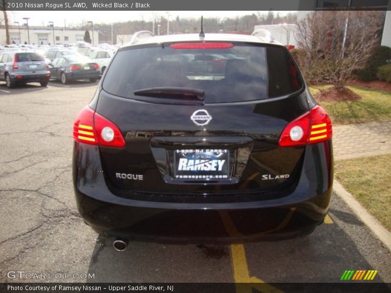 Wicked Black / Black 2010 Nissan Rogue SL AWD