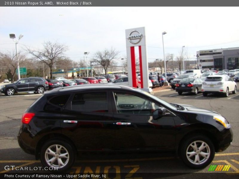 Wicked Black / Black 2010 Nissan Rogue SL AWD