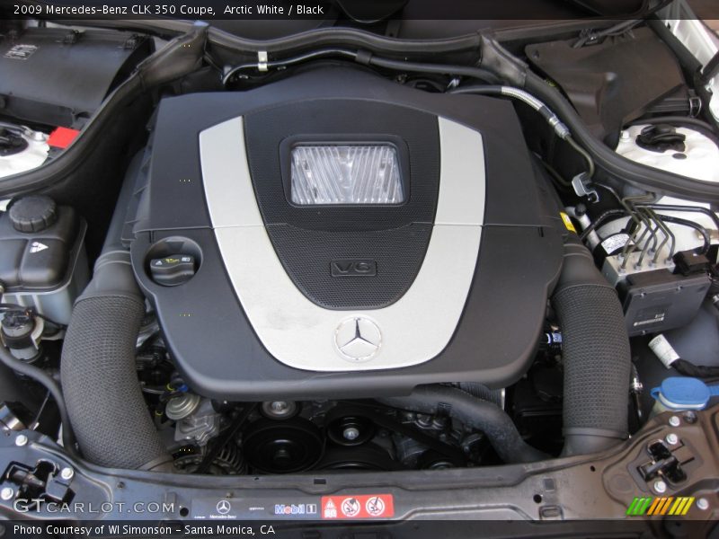 Arctic White / Black 2009 Mercedes-Benz CLK 350 Coupe