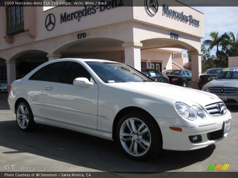 Arctic White / Black 2009 Mercedes-Benz CLK 350 Coupe
