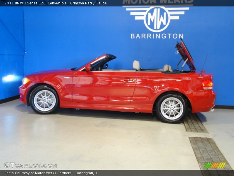 Crimson Red / Taupe 2011 BMW 1 Series 128i Convertible