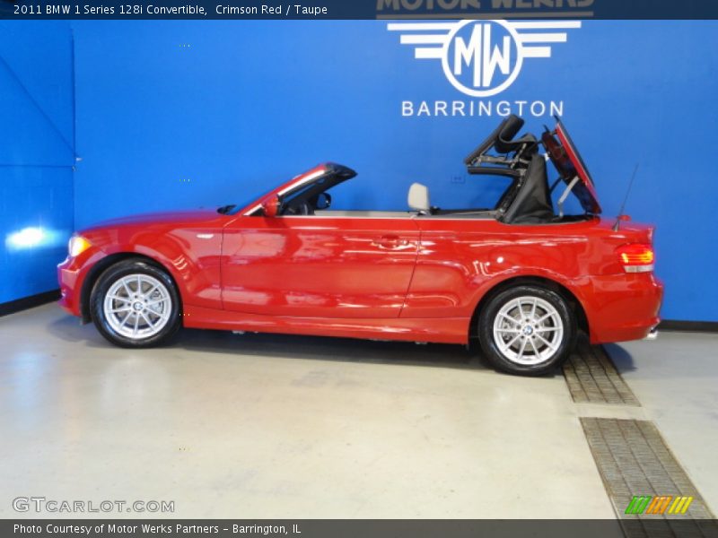 Crimson Red / Taupe 2011 BMW 1 Series 128i Convertible