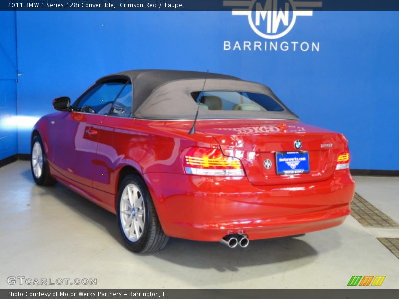Crimson Red / Taupe 2011 BMW 1 Series 128i Convertible