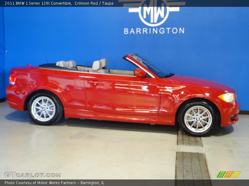 Crimson Red / Taupe 2011 BMW 1 Series 128i Convertible