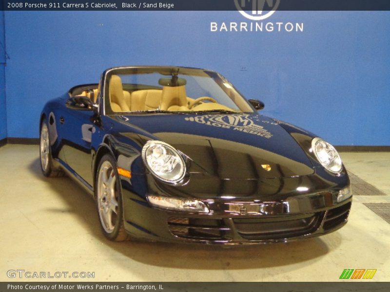 Black / Sand Beige 2008 Porsche 911 Carrera S Cabriolet
