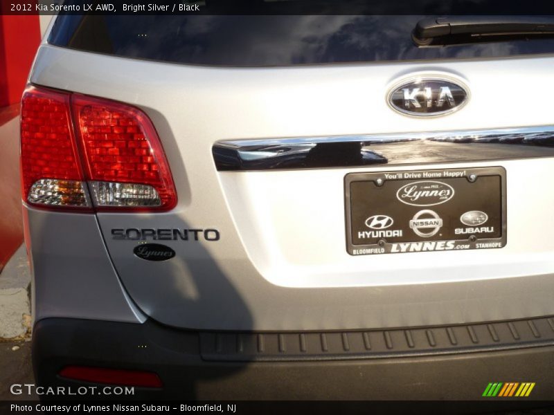Bright Silver / Black 2012 Kia Sorento LX AWD