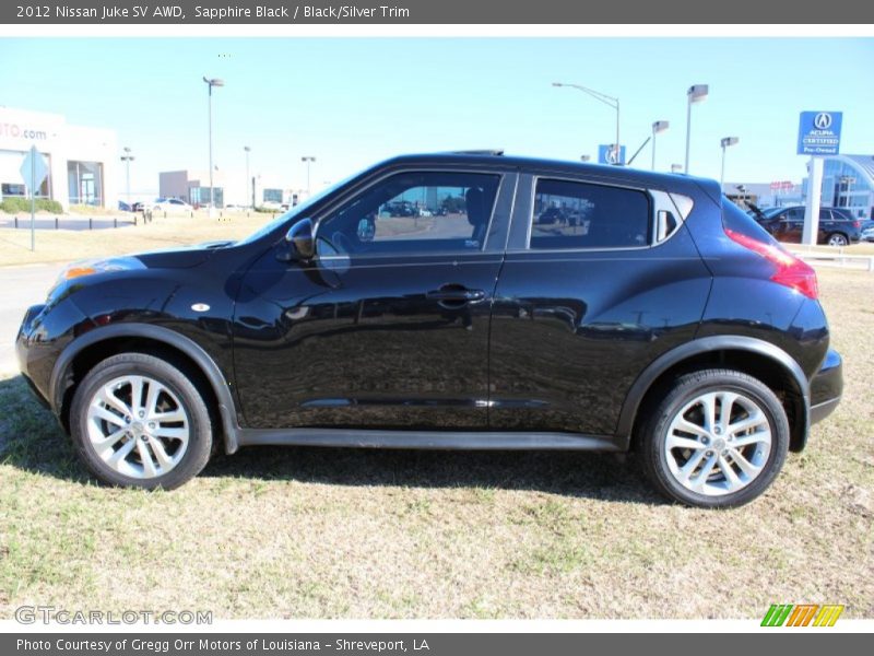Sapphire Black / Black/Silver Trim 2012 Nissan Juke SV AWD