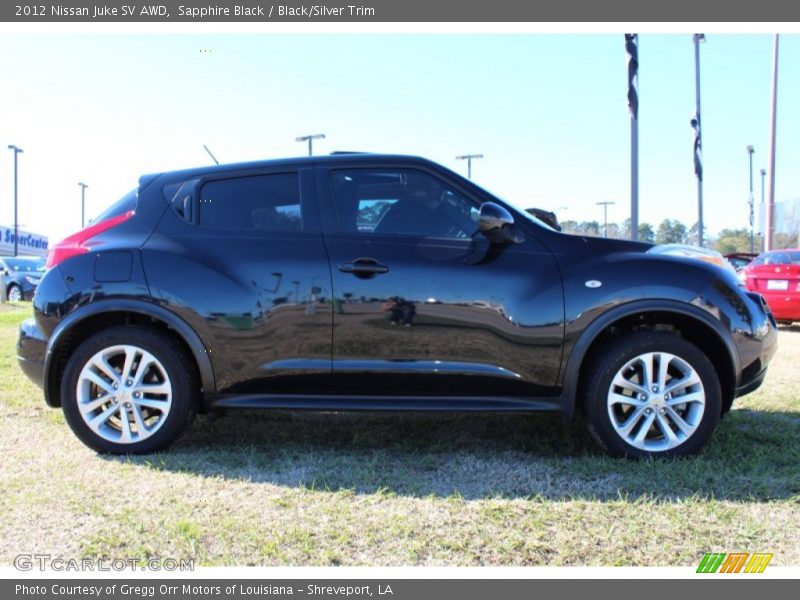 Sapphire Black / Black/Silver Trim 2012 Nissan Juke SV AWD