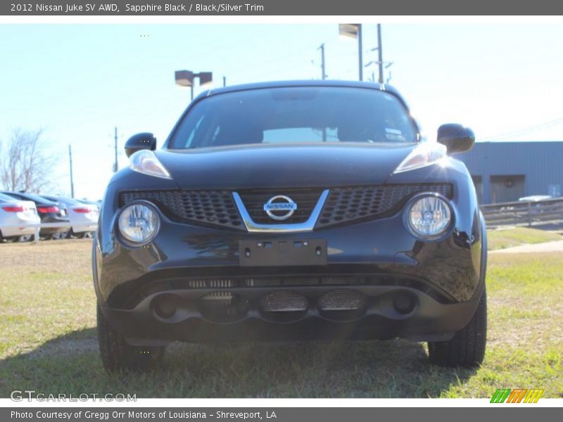 Sapphire Black / Black/Silver Trim 2012 Nissan Juke SV AWD