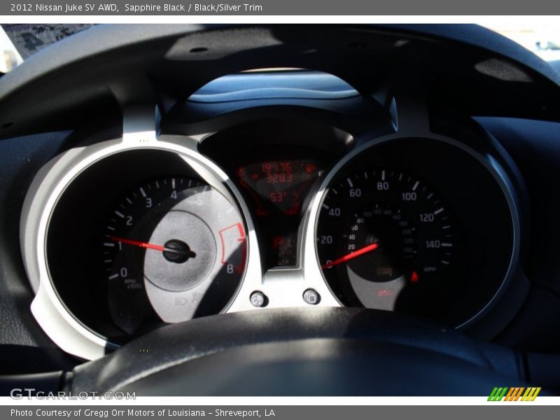 Sapphire Black / Black/Silver Trim 2012 Nissan Juke SV AWD