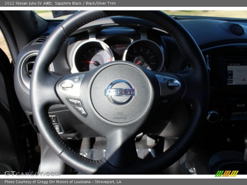 Sapphire Black / Black/Silver Trim 2012 Nissan Juke SV AWD