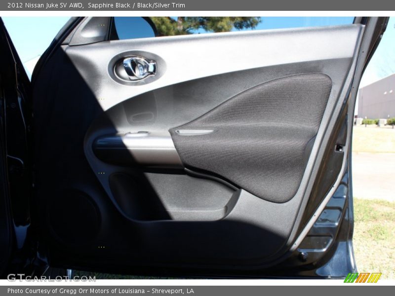 Sapphire Black / Black/Silver Trim 2012 Nissan Juke SV AWD