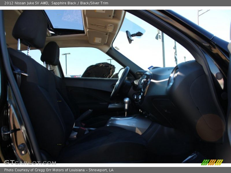 Sapphire Black / Black/Silver Trim 2012 Nissan Juke SV AWD