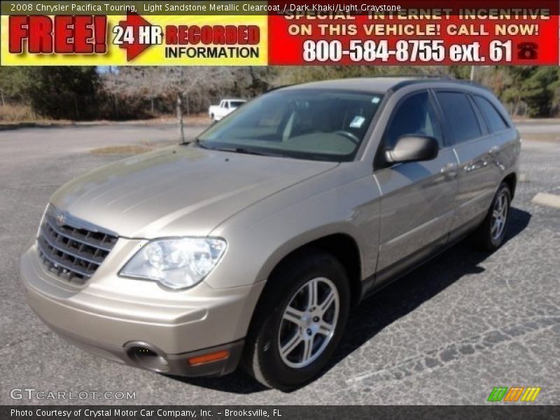 Light Sandstone Metallic Clearcoat / Dark Khaki/Light Graystone 2008 Chrysler Pacifica Touring