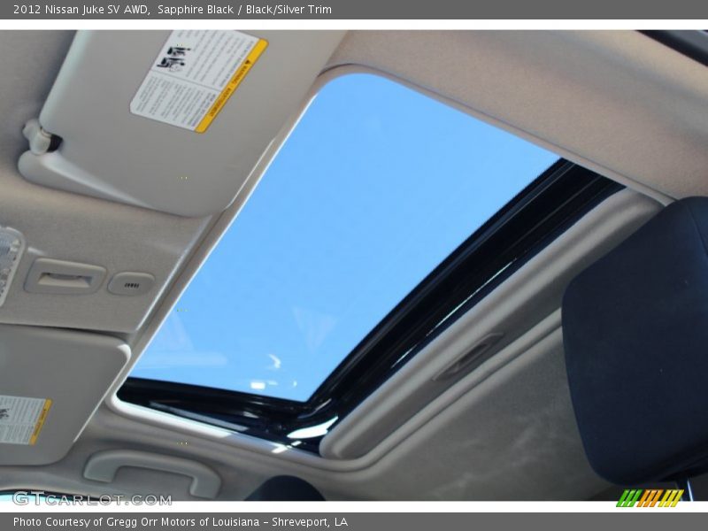 Sapphire Black / Black/Silver Trim 2012 Nissan Juke SV AWD
