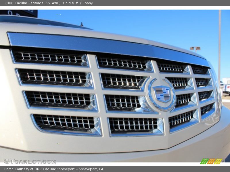 Gold Mist / Ebony 2008 Cadillac Escalade ESV AWD