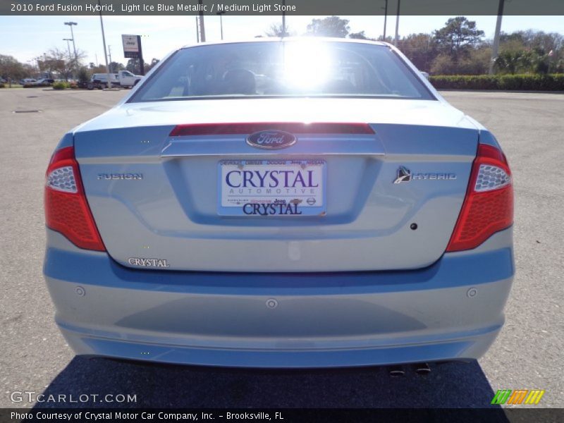 Light Ice Blue Metallic / Medium Light Stone 2010 Ford Fusion Hybrid
